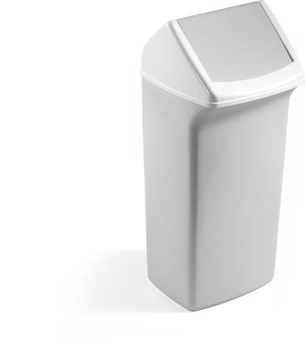 DURABLE Wertstoffsammler 40l H747xB320xT366mm weiß/grau m.Deckel DURABLE