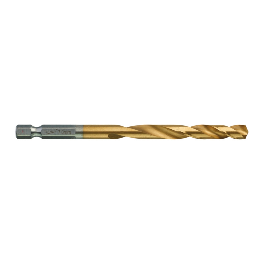 MILWAUKEE 7,0 x 109 mm SHOCKWAVE Metallbohrer HSS-G RED HEX Titan 1/4"