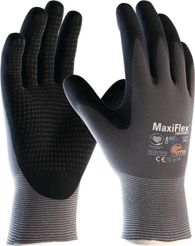 ATG Handschuhe MaxiFlex Endurance with AD-APT 42-844 Gr.10 grau/schwarz