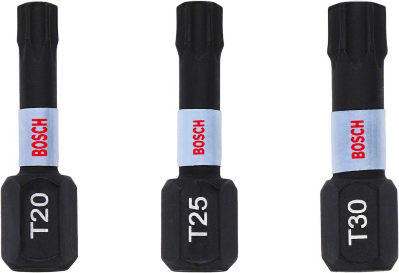 BOSCH Impact Control T Insert Bits, 3 Stk. BOSCH Impact Control T Insert Bits, 3 Stk.