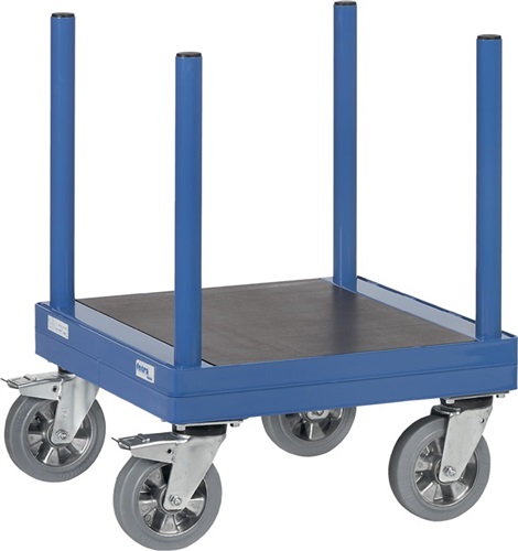 FETRA Langmaterial-Roller L700xB700mm STA blau Trgf.1500kg Plattform m.4 Rungen