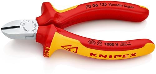 KNIPEX Seitenschneider L.125mm VDE Mehrkomp.-Hüllen KNIPEX