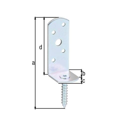 GAH Flechtzaunhalter 115x31,5x30x75mm galv.verz.d.pass.L-Form GAH