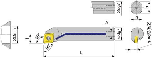 PROMAT Bohrstange E16R-SCLCL 09 li. VHM m. IK PROMAT