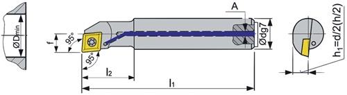 TECWERK Bohrstange A0810J-SCLCL 06 li.vern.m.IK TECWERK