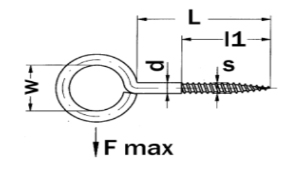 Lüsebrink Sturmhakenösen 003 30x8 mm Länge 16 mm, Breite 4,7 mm, verzinkt