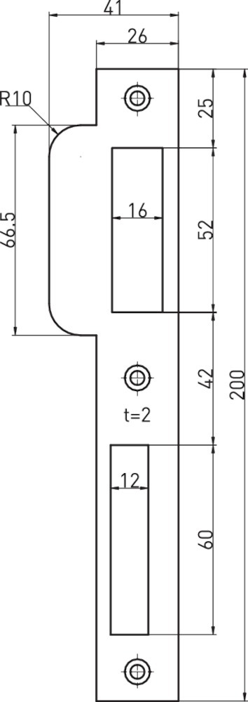BMH Lappenschließblech S 24, Stahl BMH Lappenschließblech S 24, Stahl