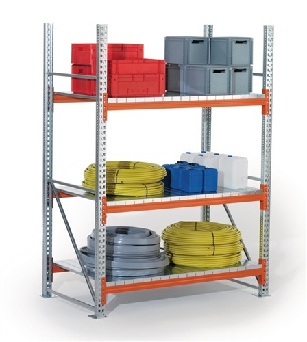 META Schwerlastregal H2200xB2700xT800mm Grundregal verz. silber