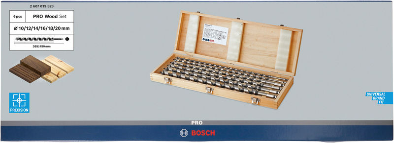 BOSCH Schlangenbohrer-Set, 6-teilig, 10 - 20 mm, 360 mm, 450 mm