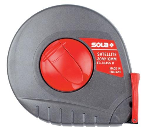 SOLA Kapselbandmaß SATELLITE L.20m Band-B.10mm mm/mm EG II Ku.Stahlmaßband SOLA