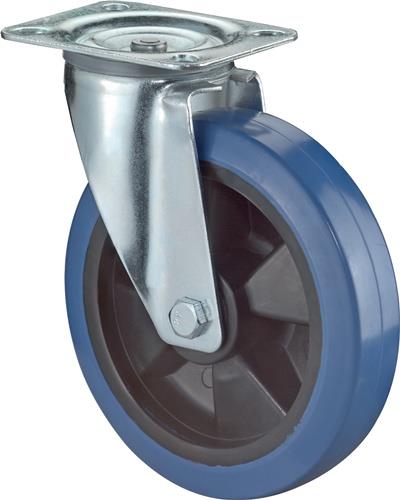 BS ROLLEN Lenkrolle D.125mm Trgf.140kg Ku.Platte L115xB85mm BS ROLLEN