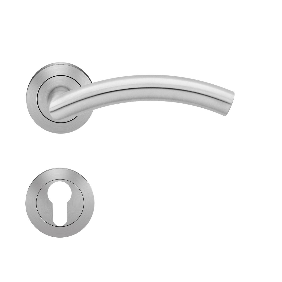 KARCHER DESIGN Drückergarnitur ER30 PZ0 71 - Korsika, Profilzylinder, Edelstahl