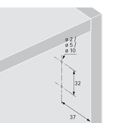 HETTICH Push to open Silent, zum Anschrauben, grau, 9239099