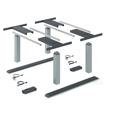 HETTICH LegaDrive Systems Tischgestell-Set Bench, silber, graphitgrau, 9243969