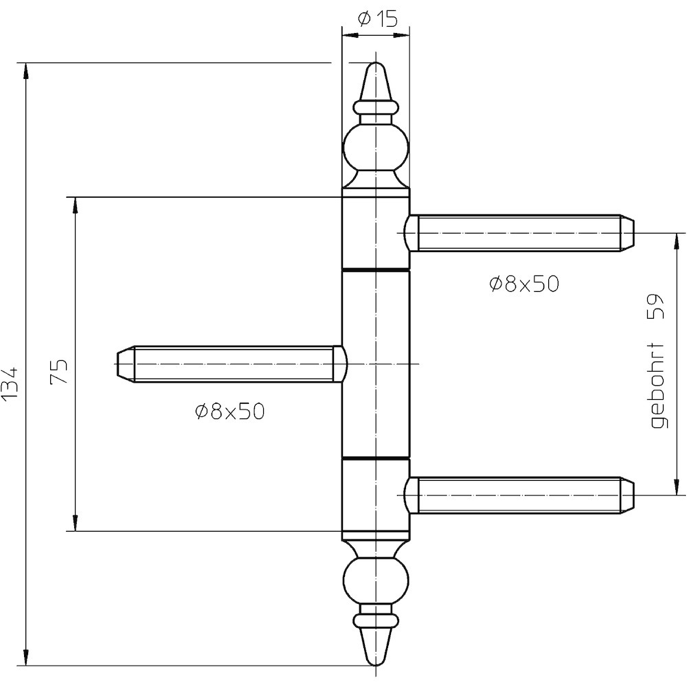 SIMONSWERK Einbohrband BAKA® C2-15 WF ZK