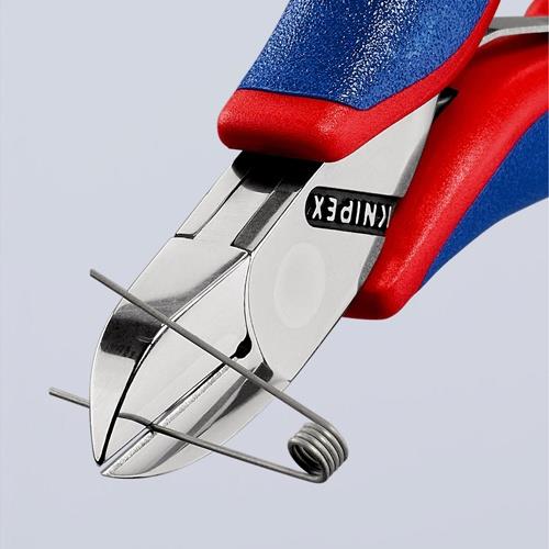KNIPEX Elektronikseitenschneider L.115mm Form 0 Facette ja,kl.2K-Hülle