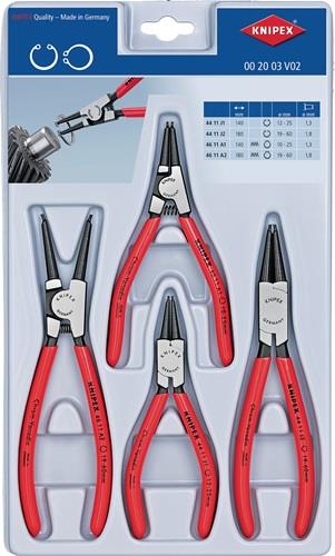KNIPEX Sicherungsringzangensatz 4-tlg.stabile Kunststoffverpackung 10-60mm KNIPEX