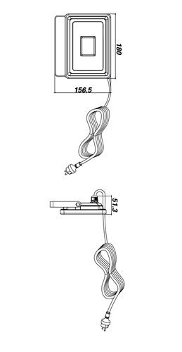 PROMAT LED-Strahler 30W 2200 lm 2m H05RN-F 3x1 mm² IP65 PROMAT