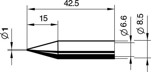 ERSA Lötspitze Ser.842 bleistiftspitz B.1mm 0842 BDLF/SB ERSA