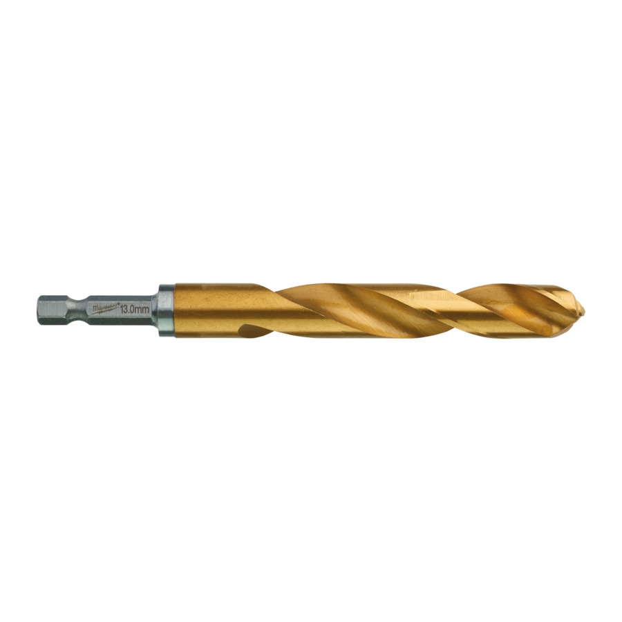 MILWAUKEE 13,0 x 130 mm SHOCKWAVE Metallbohrer HSS-G RED HEX Titan 1/4"
