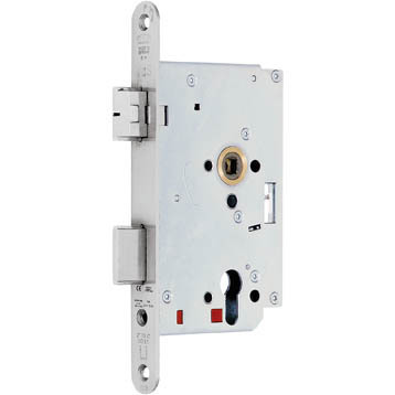 BKS Elektrisch kuppelbares Panik-Einsteckschloss für zweiflügelige Türe B 2173, rund, 9/72 mm, Edelstahl