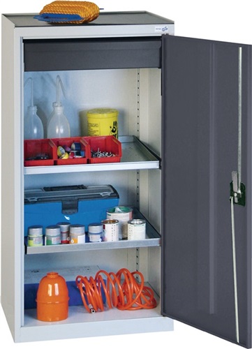 STUMPF Werkzeug-/Beistellschrank H1000xB500xT500mm 2Schubl.,1Bd.lichtgrau/anthrazitgrau