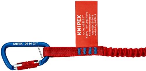 KNIPEX Materialkarabiner L.81mm m.Schraubverschluss blau besch.KNIPEX