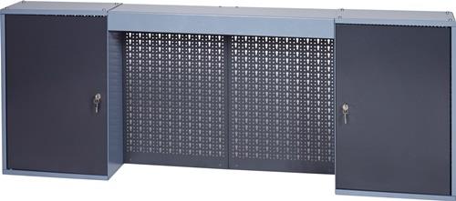Nordwest Werkzeugschrank H600xB1600xT200mm silber anth.4 Lochrückwände,2 Türen