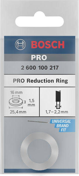 BOSCH Reduzierring für Kreissägeblätter, 25,4 x 16 x 1,5 mm