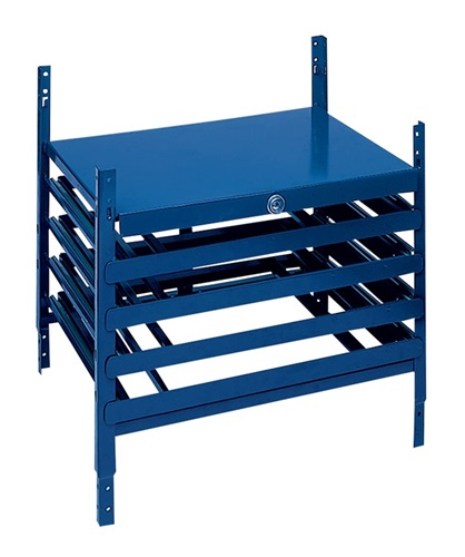 Nordwest Schubladenelement LOGS 220 H520xB540xT390mm 4 Schubl.abschl.f.Kästen blau
