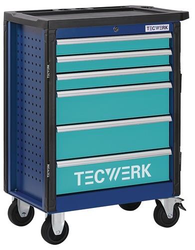 TECWERK Werkzeugwagen PLUS 2.0 B760xT465xH1030mm 500kg 6Schubl.unbest.Stahlbl.TECWERK