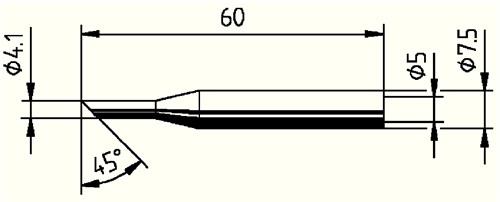 ERSA Lötspitze Serie 172 angeschrägt B.4,1mm 0172 LD/SB ERSA