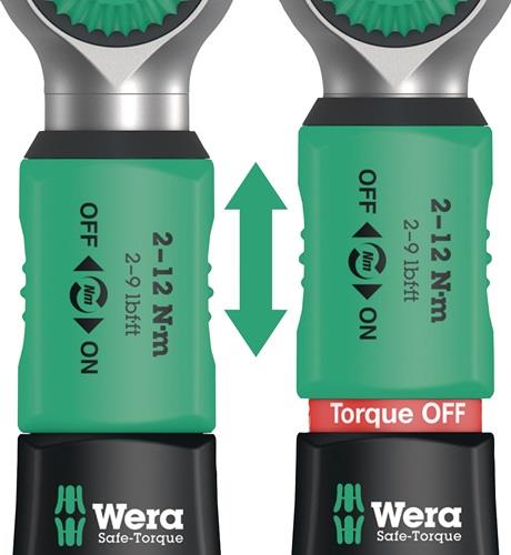 WERA Drehmomentschlüssel Safe-Torque A 2 Drehmomentschlüssel 1/4 Zoll 2-12 Nm WERA