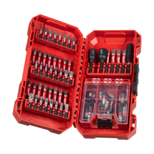 MILWAUKEE 75-tlg. Set in PACKOUT kompatibler Kassette SHOCKWAVE Set Bohren & Schrauben