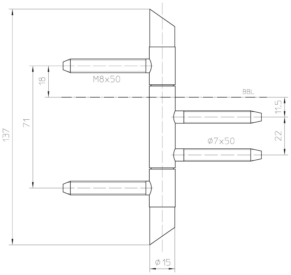 SIMONSWERK Einbohrband VARIANT® V 4426 WF CROSS