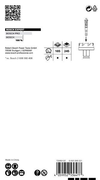 BOSCH EXPERT Sheet Metal Lochsäge, 68 × 5 mm. Für Dreh- und Schlagbohrer