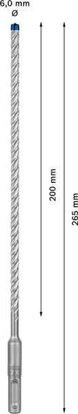 BOSCH EXPERT SDS plus-7X Hammerbohrer, 6 x 200 x 265 mm. Für Bohrhämmer