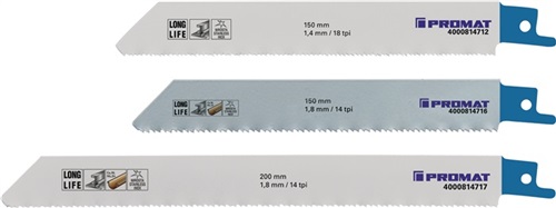 PROMAT Säbelsägeblattset f.MET 3-tlg.PROMAT