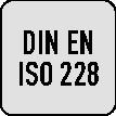 BOSS Gewindelehrdorn DIN EN ISO 228 G 1/16 Zollx28 D.7,723mm Gut/Auss.BOSS