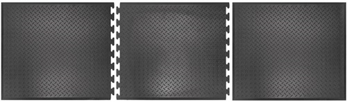 COBA Arbeitsplatzbodenbelag Mittelstück L800xB700mm schwarz NBR-Gummi Comfort-Lok