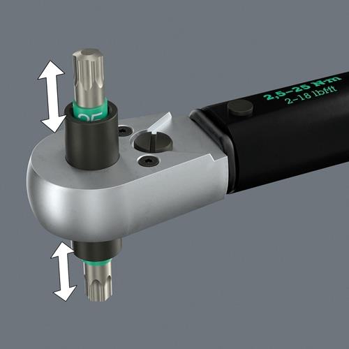 WERA Drehmomentschlüssel Click-Torque Lock A 6 R/L 1/4 Zoll 2,5-25 Nm WERA