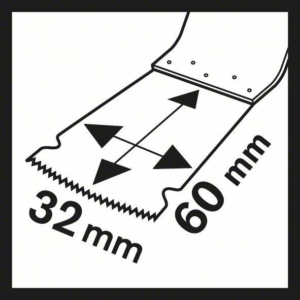 BOSCH BIM Tauchsägeblatt PAIZ 32 APB, Wood and Metal, 60 x 32 mm