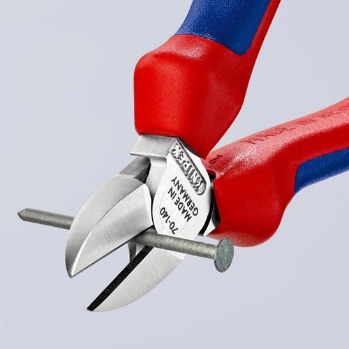 KNIPEX Seitenschneider L.140mm Kopf verchr.m.Mehrkomp.-Hüllen KNIPEX