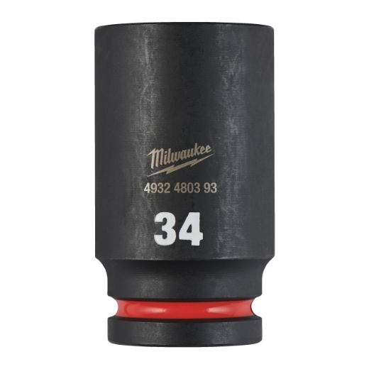 MILWAUKEE 34 x 90 mm SHOCKWAVE Schlagnuss 3/4" lang