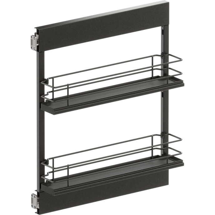 Seitenwandauszug SUB-Side, Korbset, 2x 150er, Premea, lavagrau Vauth Sagel
