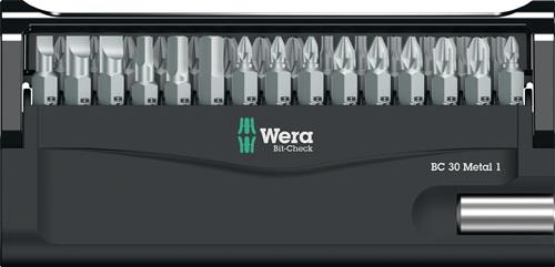 WERA Bitsortiment Bit-Check 30 Metal 1 30-tlg.Schlitz/PH/PZD/TX/6Kt.WERA