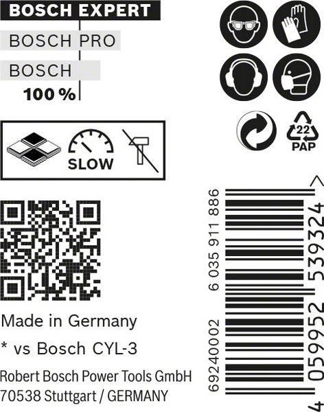 BOSCH EXPERT CYL-9 MultiConstruction Bohrer, 5,5 x 50 x 85 mm, d 5,5 mm, 10-tlg.. Für Dreh- und Schlagbohrer BOSCH EXPERT CYL-9 MultiConstruction Bohrer, 5,5 x 50 x 85 mm, d 5,5 mm, 10-tlg.. Für Dreh- und Schlagbohrer