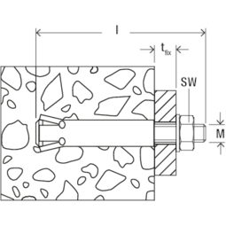 FISCHER Zykon-Bolzenanker FZA 18x80 M12/25