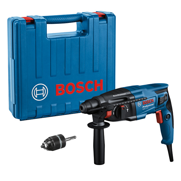BOSCH Bohrhammer mit SDS plus GBH 2-21: Schnellspannbohrfutter SDS plus-Adapter