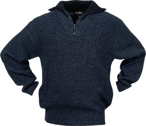 PROMAT Pullover Gr.M schwarz/blau-meliert